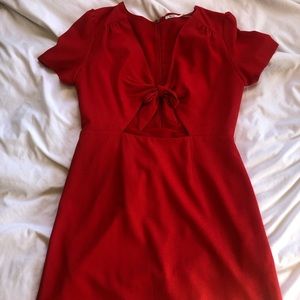 UO Kimchi Blue Red Mini Dress with cutout